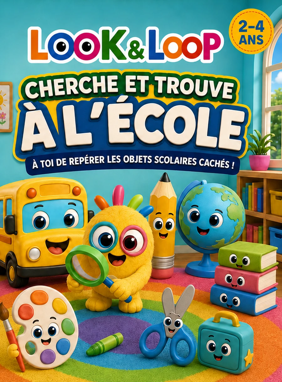 Couverture du livre Mon premier Cherche et trouve - À l’école