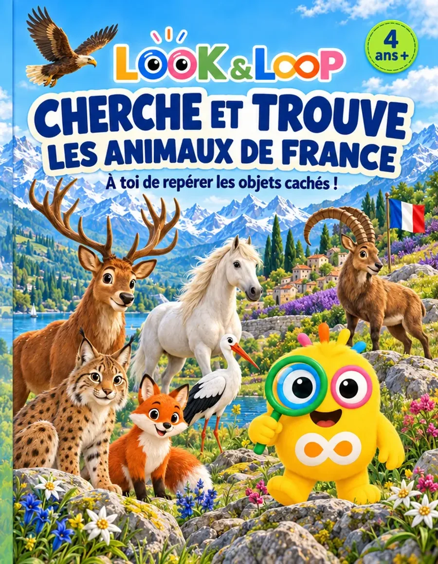 Couverture du livre Cherche et trouve - Animaux de France