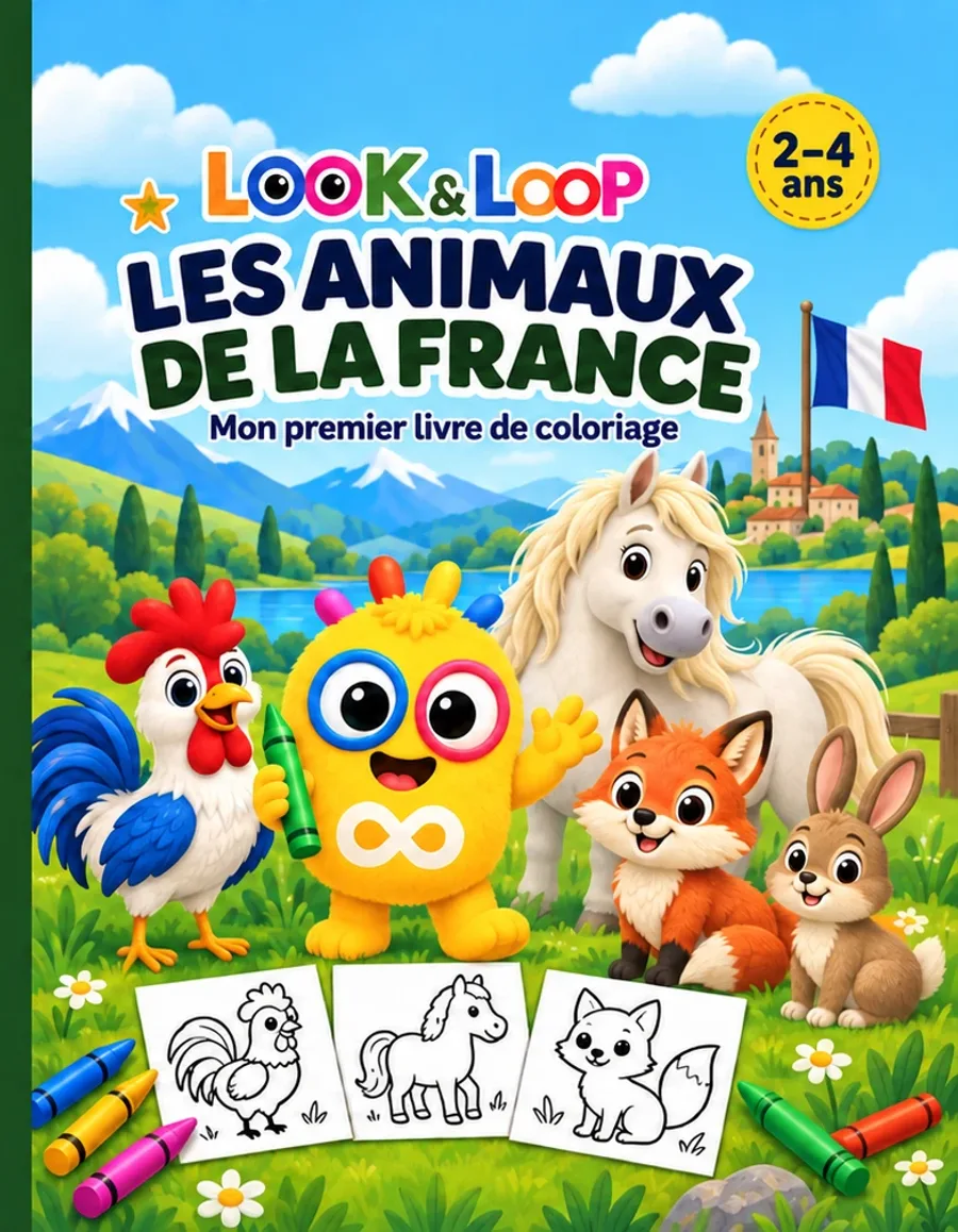 Couverture du livre Mon premier livre de coloriage - Animaux de France