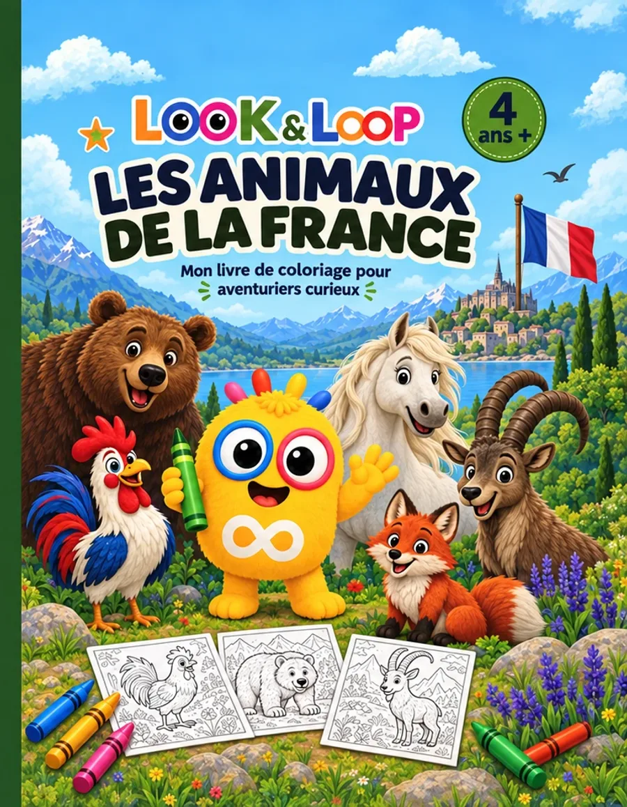 Couverture du livre Livre de coloriage pour petits curieux - Animaux de France