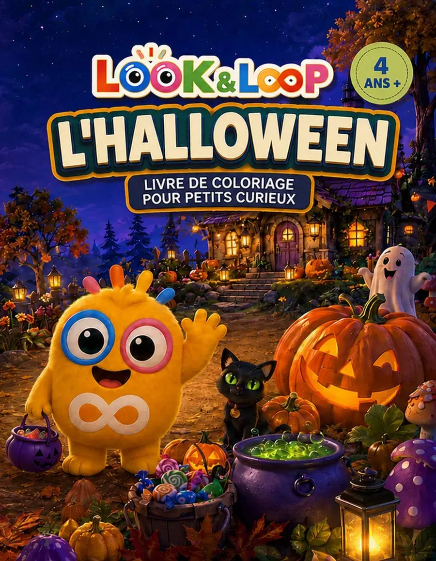 Couverture du livre Livre de coloriage pour petits curieux - Halloween