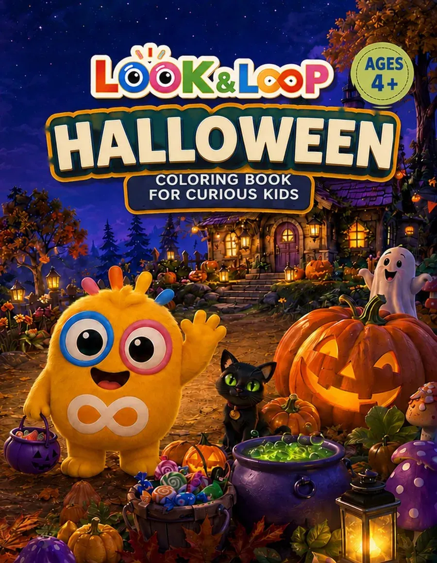 Cover of Coloring Book for Curious Little Ones - Halloween